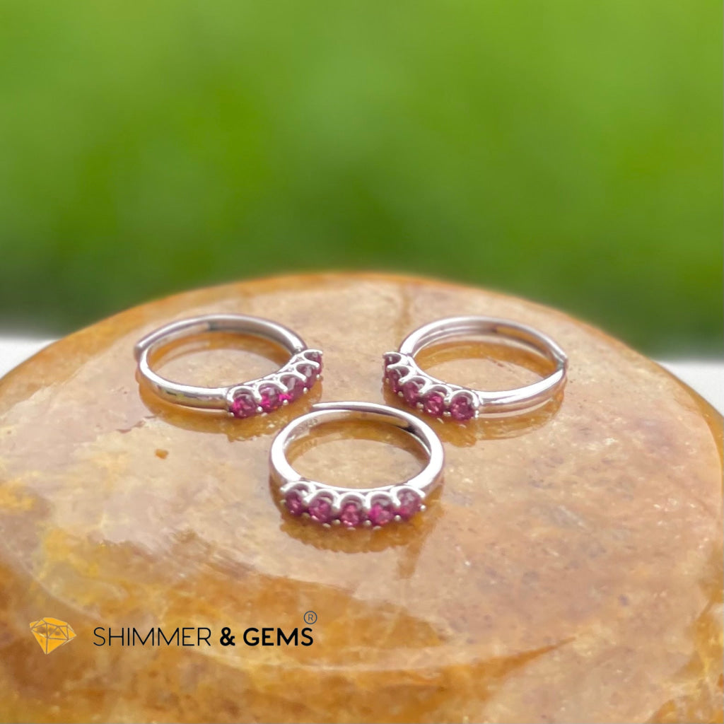 Rhodolite Garnet 925 Silver Adjustable Ring Rings