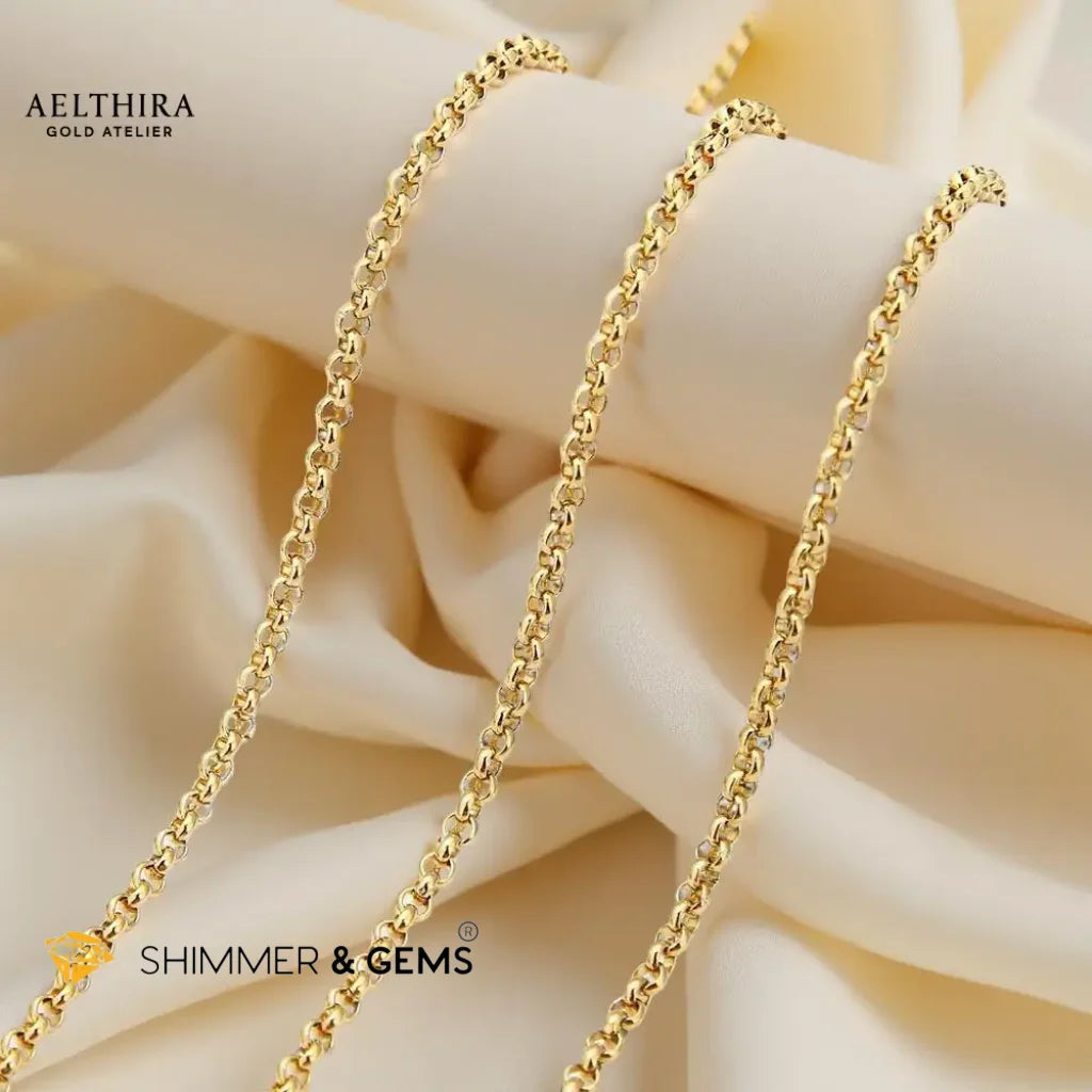 Rolo Chain Link 14K Gold Filled Bracelet (For Men & Women) 17cm-19cm Bracelet
