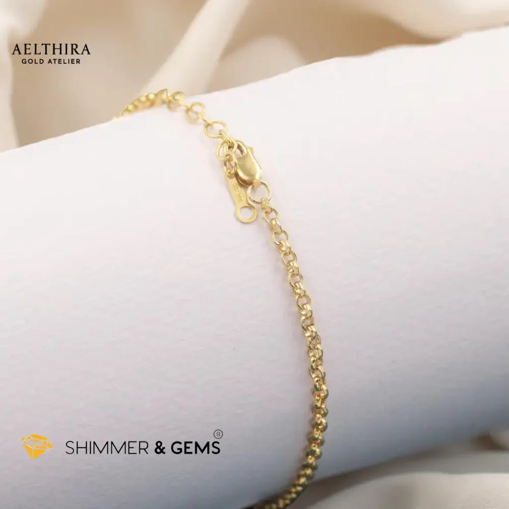 Rolo Chain Link 14K Gold Filled Bracelet (For Men & Women) 17cm-19cm Bracelet