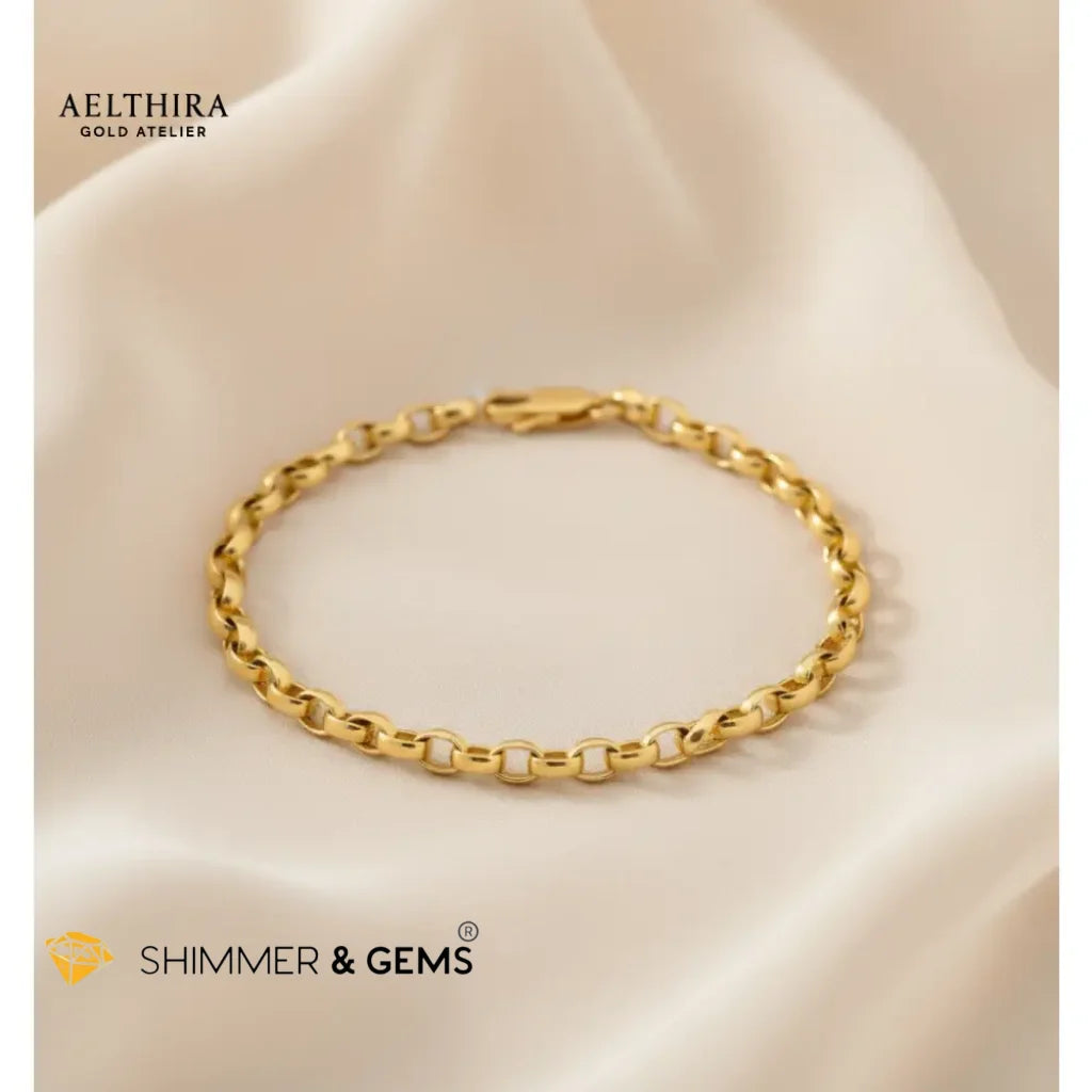Rolo Chain Link 14K Gold Filled Bracelet (For Men & Women) 17cm-19cm Bracelet