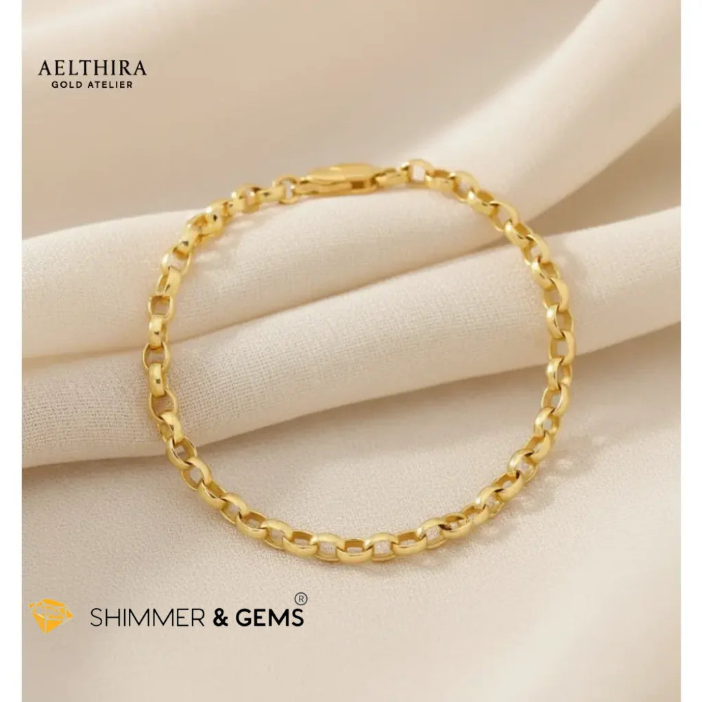 Rolo Chain Link 14K Gold Filled Bracelet (For Men & Women) 17cm-19cm Bracelet