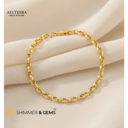 Rolo Chain Link 14K Gold Filled Bracelet (For Men & Women) 17cm-19cm Bracelet