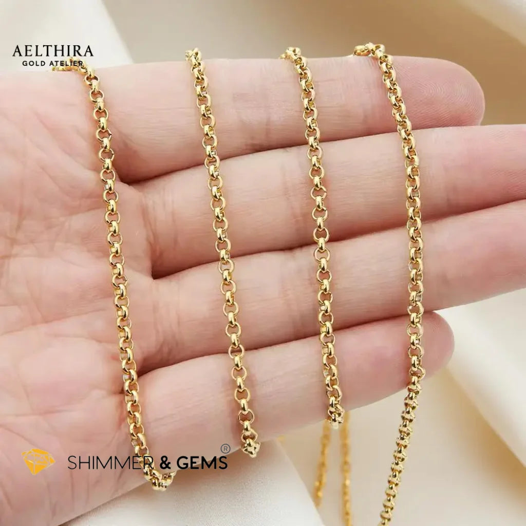 Rolo Chain Link 14K Gold Filled Bracelet (For Men & Women) 17cm-19cm Bracelet