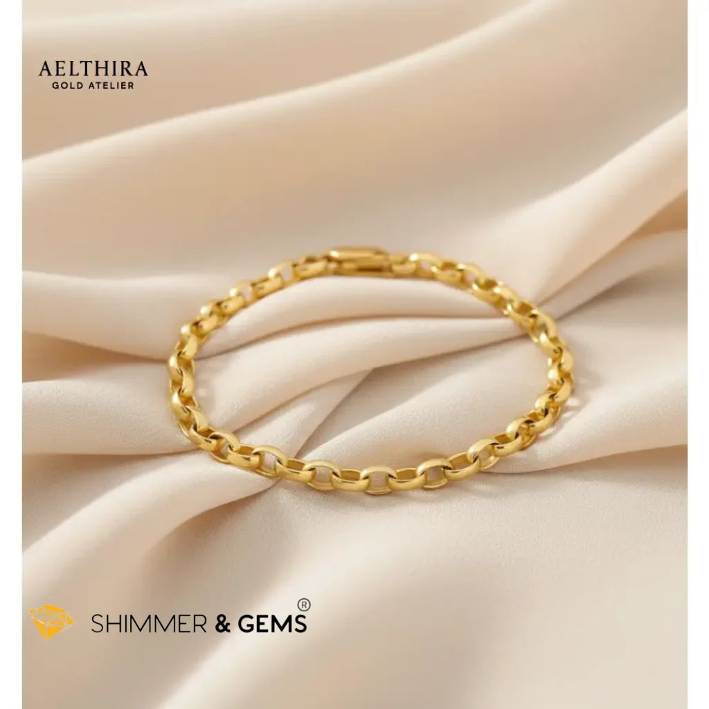 Rolo Chain Link 14K Gold Filled Bracelet (For Men & Women) 17cm-19cm Bracelet