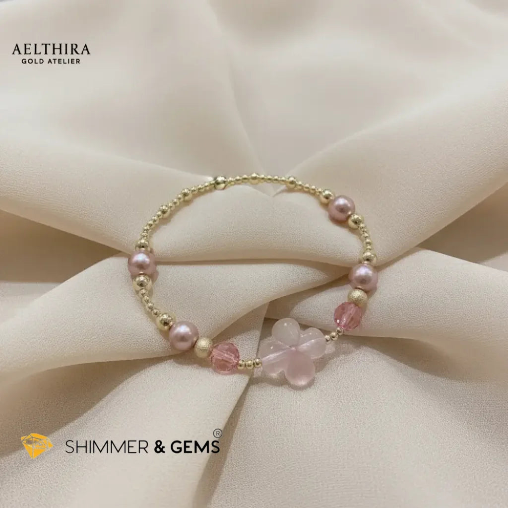 Rose Clover 14k Gold Filled Bracelet