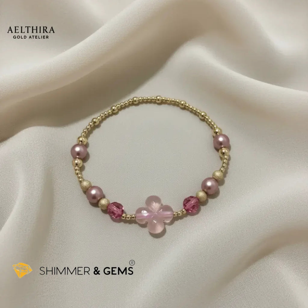 Rose Clover 14k Gold Filled Bracelet