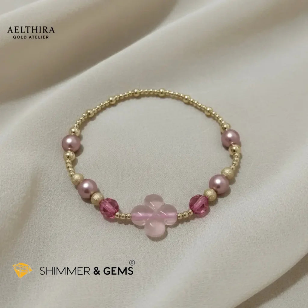 Rose Clover 14k Gold Filled Bracelet