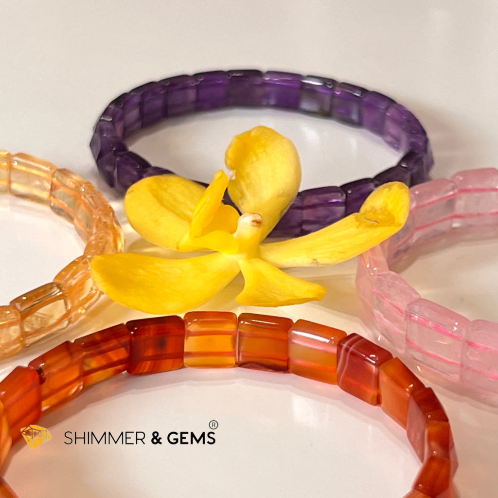 Rose Quartz Bangle (Aaa Grade) Shimm