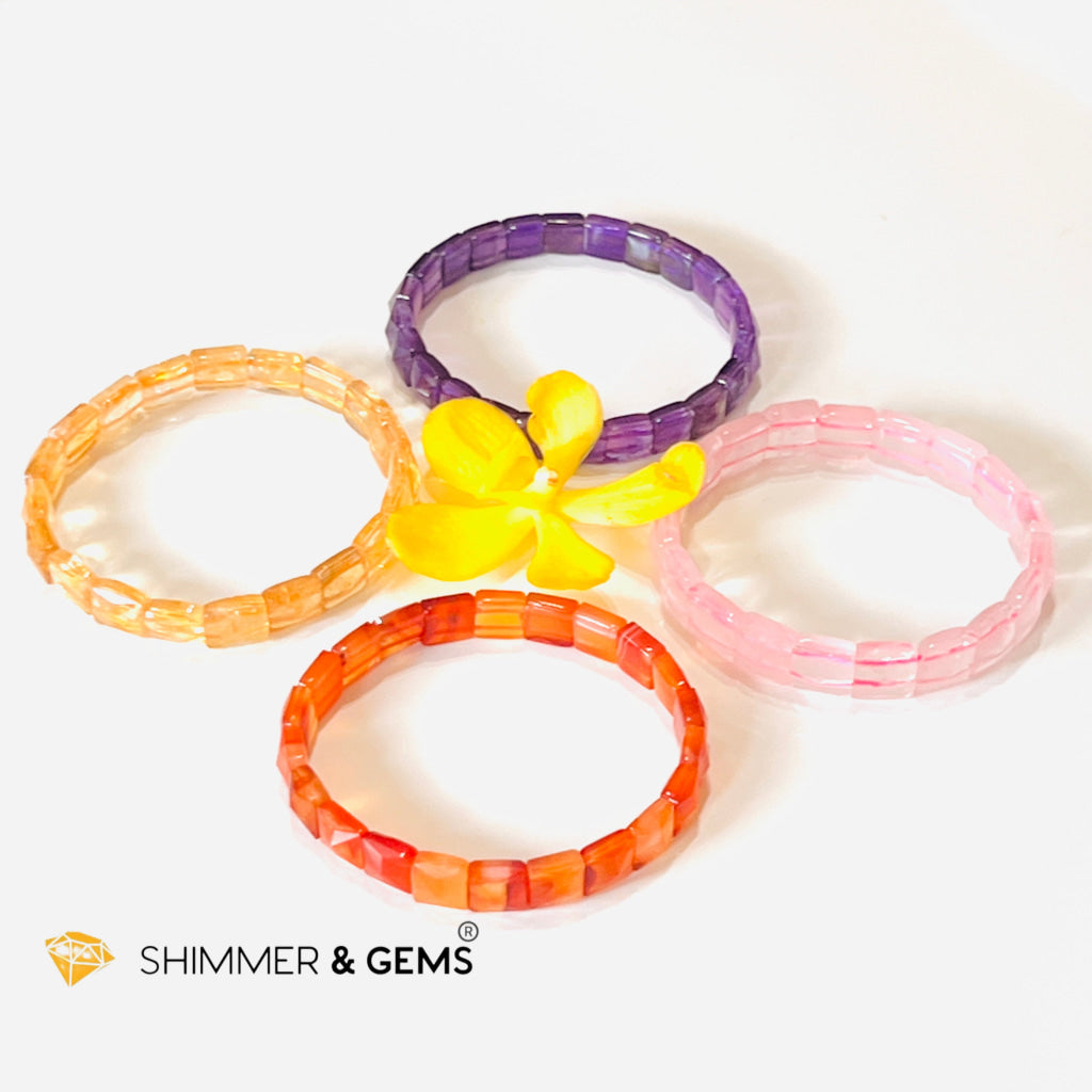 Rose Quartz Bangle (Aaa Grade) Shimm