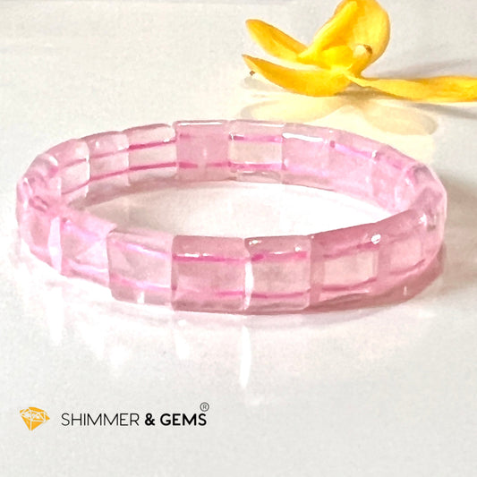 Rose Quartz Bangle (Aaa Grade) 6-6.5 Shimm