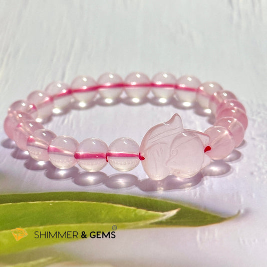 Rose Quartz Fox Bracelet