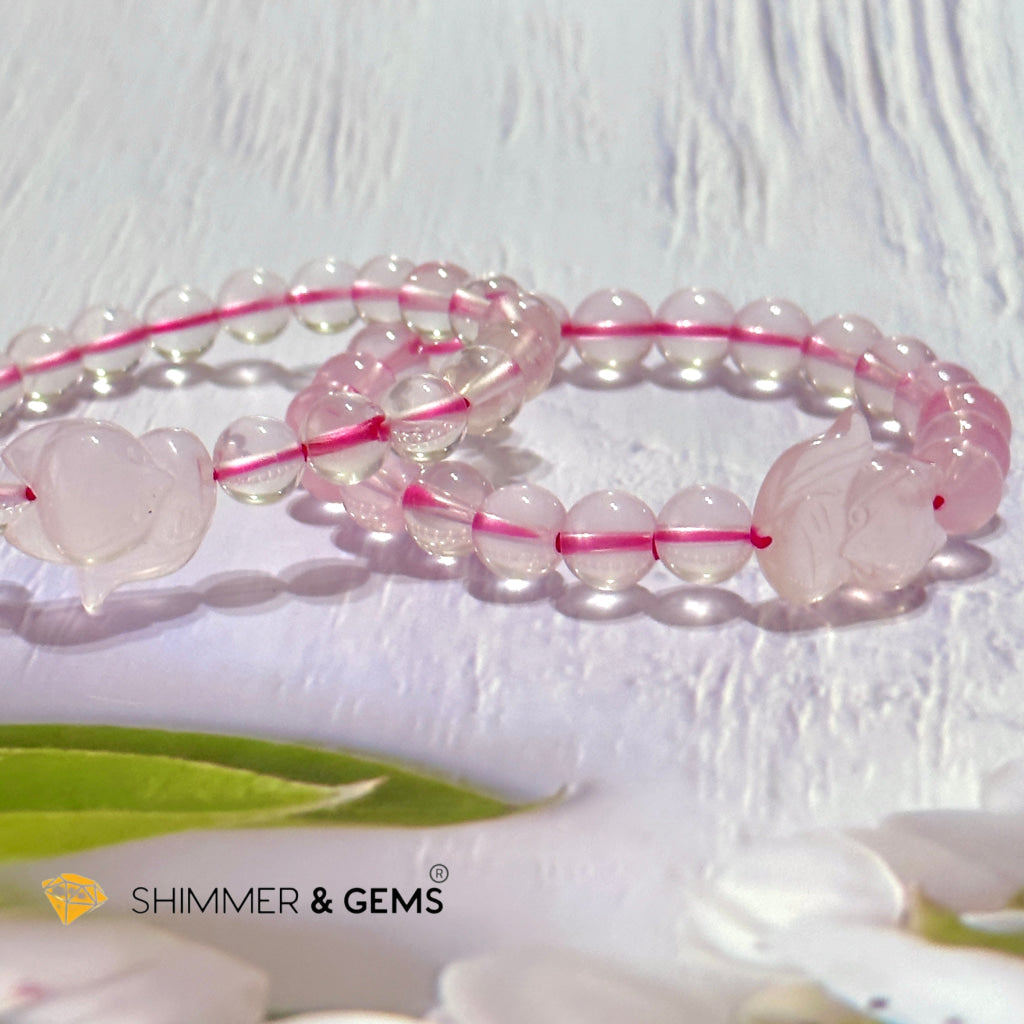Rose Quartz Fox Bracelet
