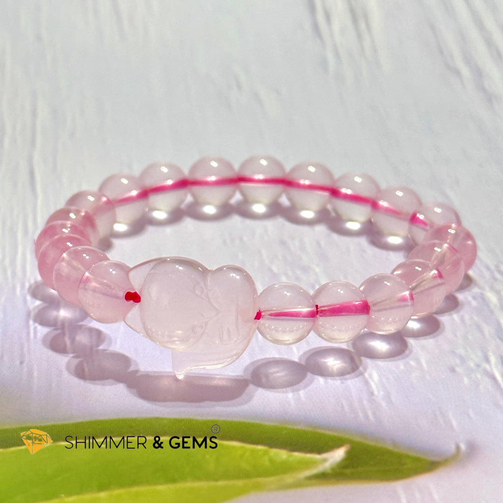 Rose Quartz Fox Bracelet