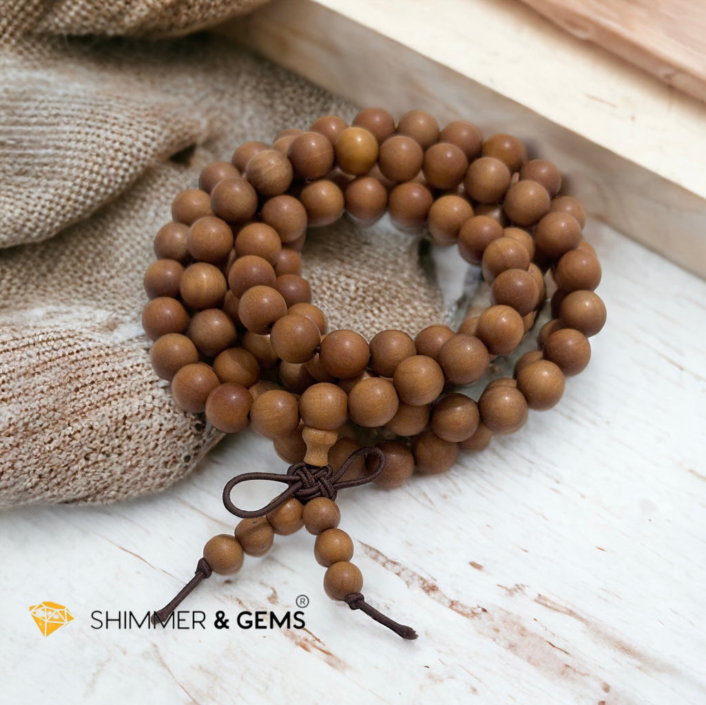 Sandalwood 108 Mala Prayer Meditation Beads (Australia)