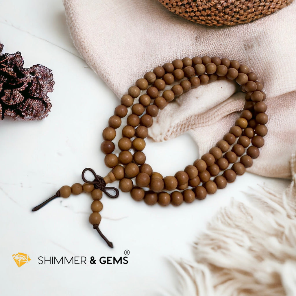 Sandalwood 108 Mala Prayer Meditation Beads (Australia)