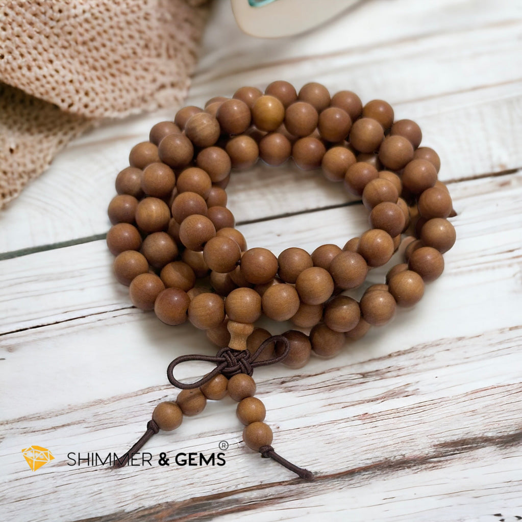 Sandalwood 108 Mala Prayer Meditation Beads (Australia)