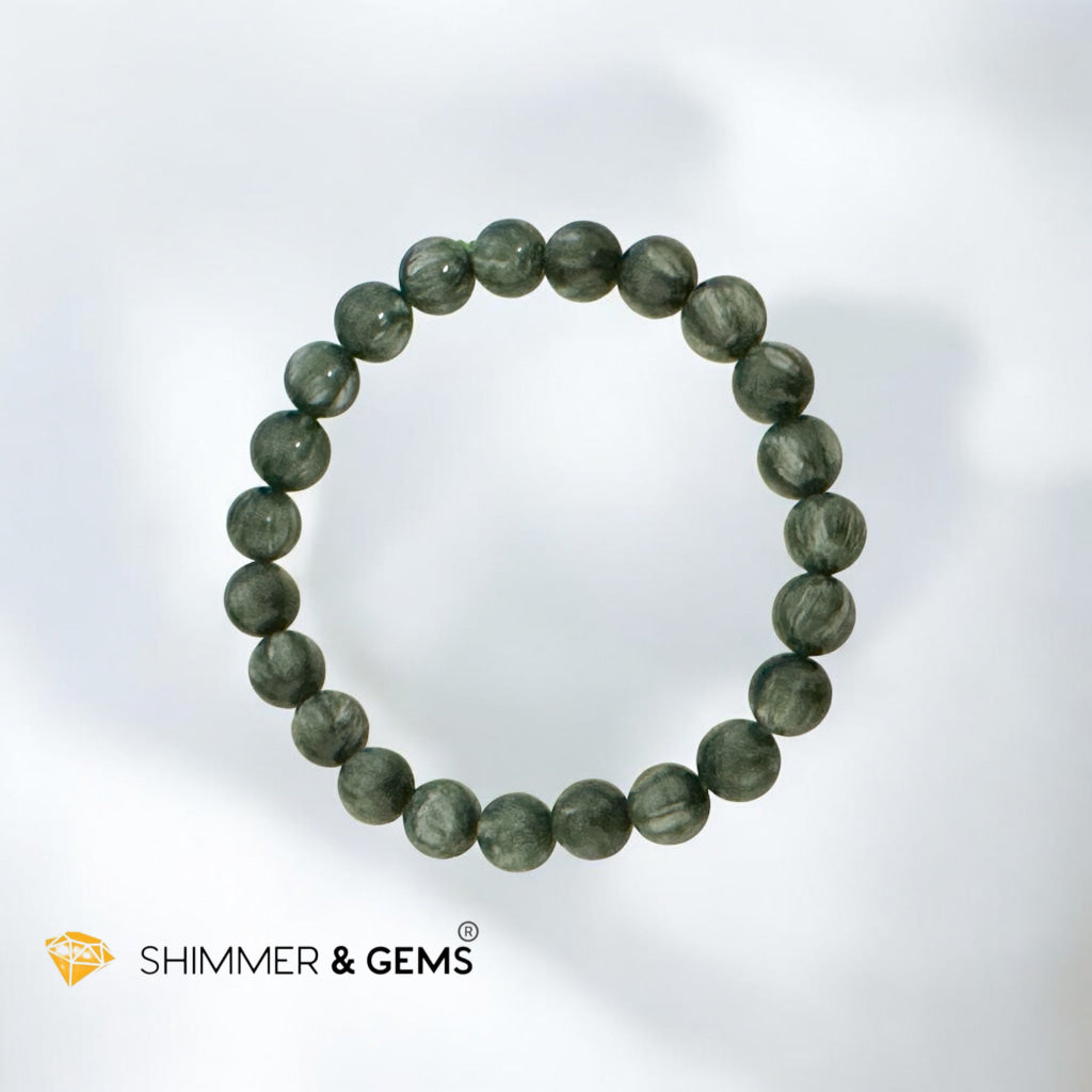 Seraphinite Bracelet AAA grade 8mm (Cancer Prevention)Premium