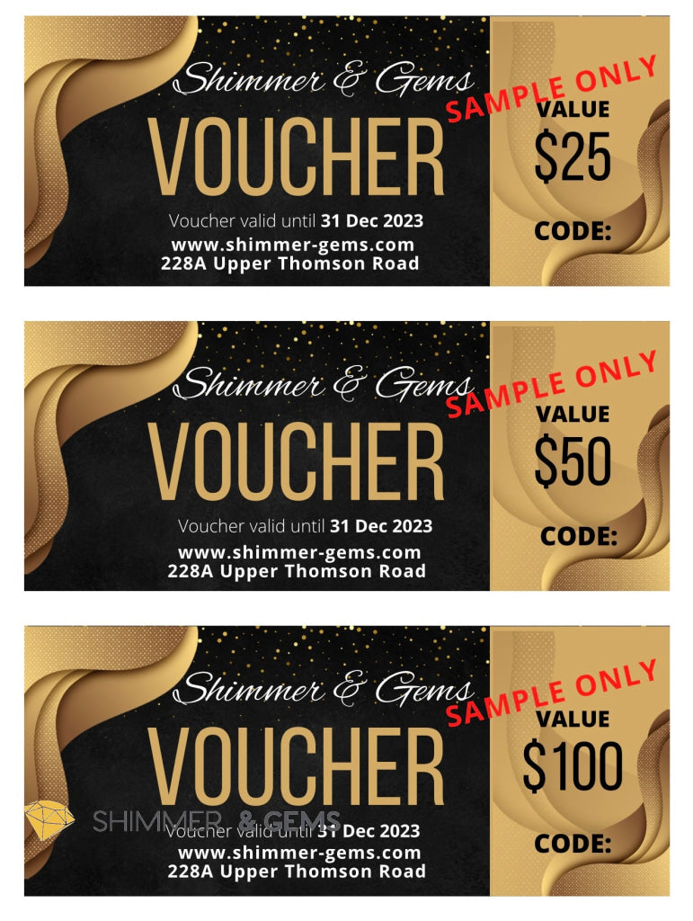 Shimmer & Gems Gift Voucher $25.00 Cards