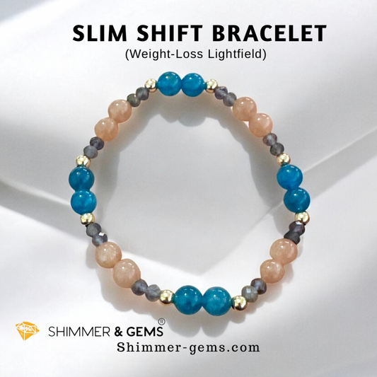 Slim Shift Bracelet (Weight-Loss Lightfield) Apatite, Sunstone, Iolite by Audrey