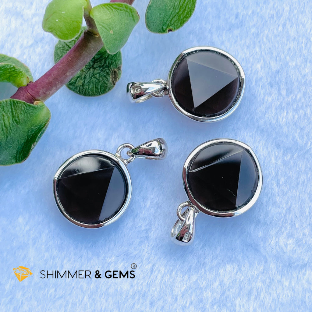 Star Of David Smoky Quartz 12Mm Pendant 925 Silver Charms & Pendants