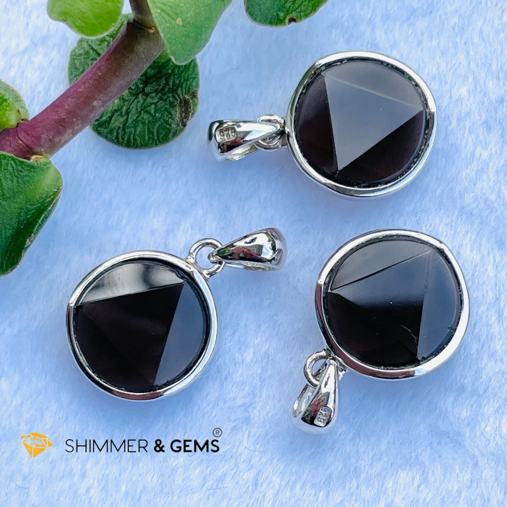 Star Of David Smoky Quartz 12Mm Pendant 925 Silver Charms & Pendants