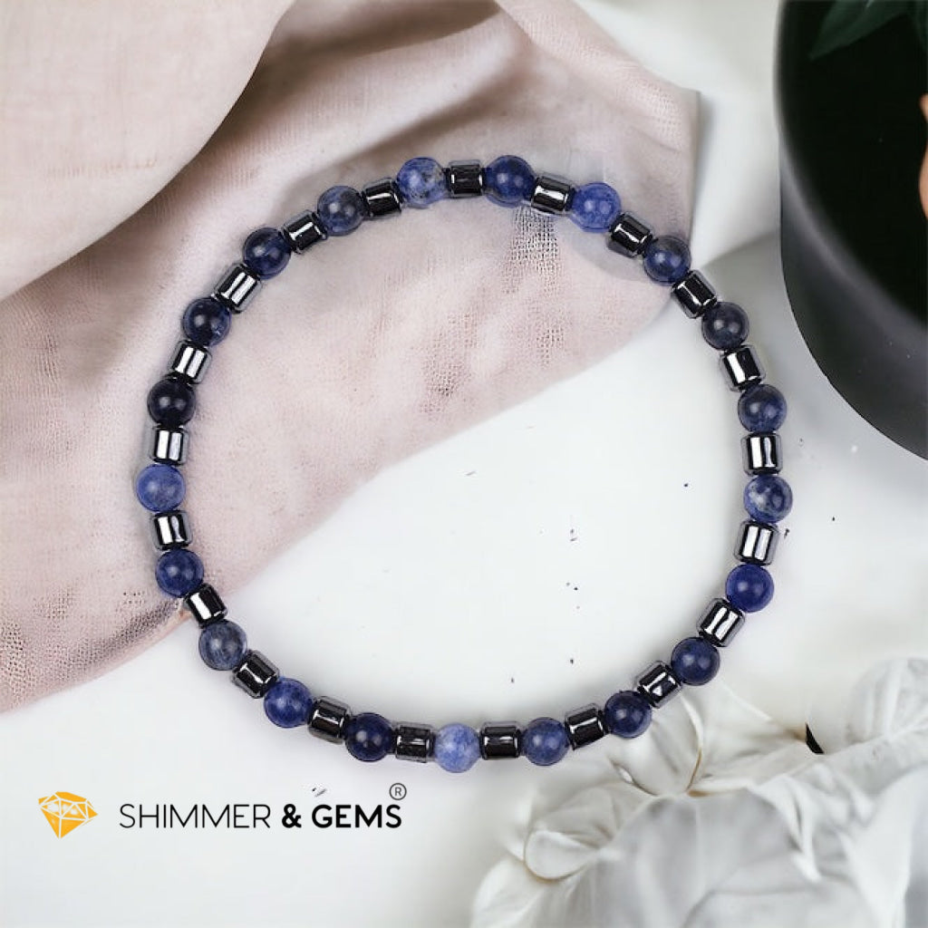 Sodalite & Hematite Bracelet (Men & Women)