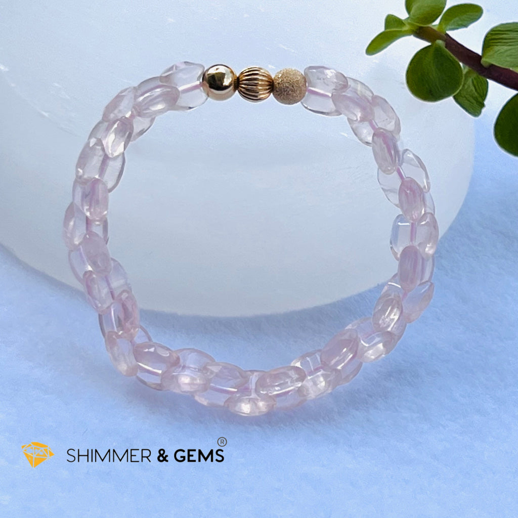 Soulmate Bracelet (Rose Quartz With 14J Gold Filled Beads) Bracelets