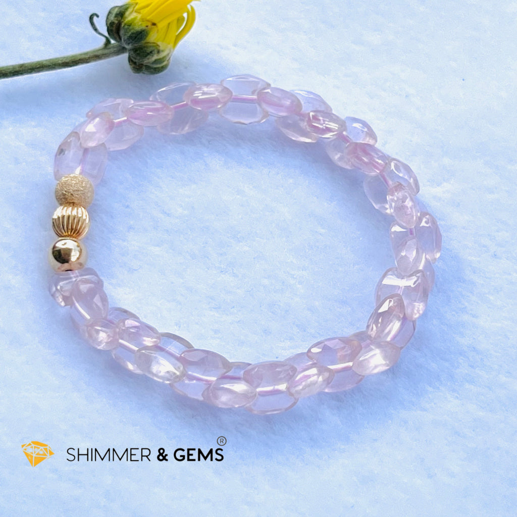 Soulmate Bracelet (Rose Quartz With 14J Gold Filled Beads) Bracelets