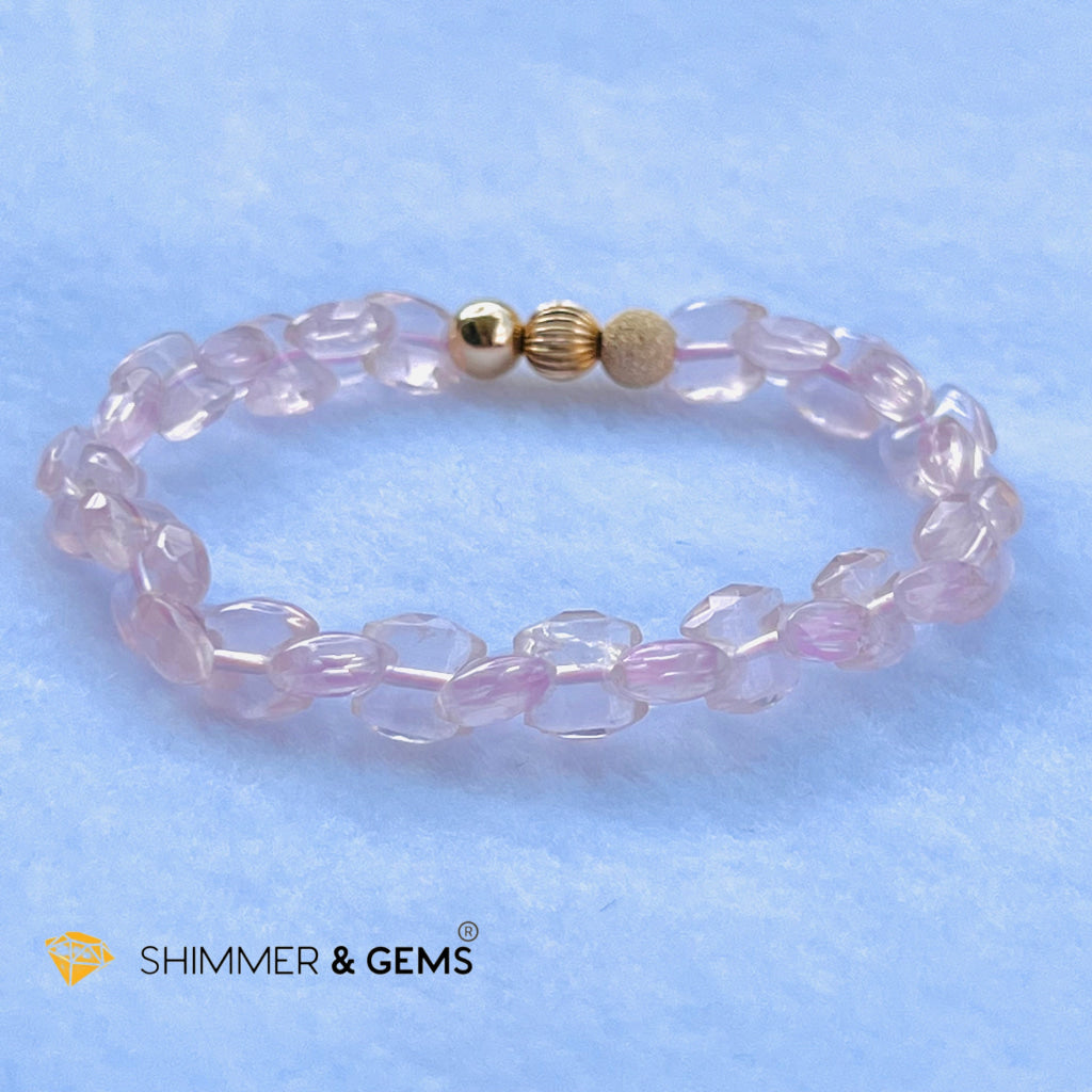 Soulmate Bracelet (Rose Quartz With 14J Gold Filled Beads) Bracelets