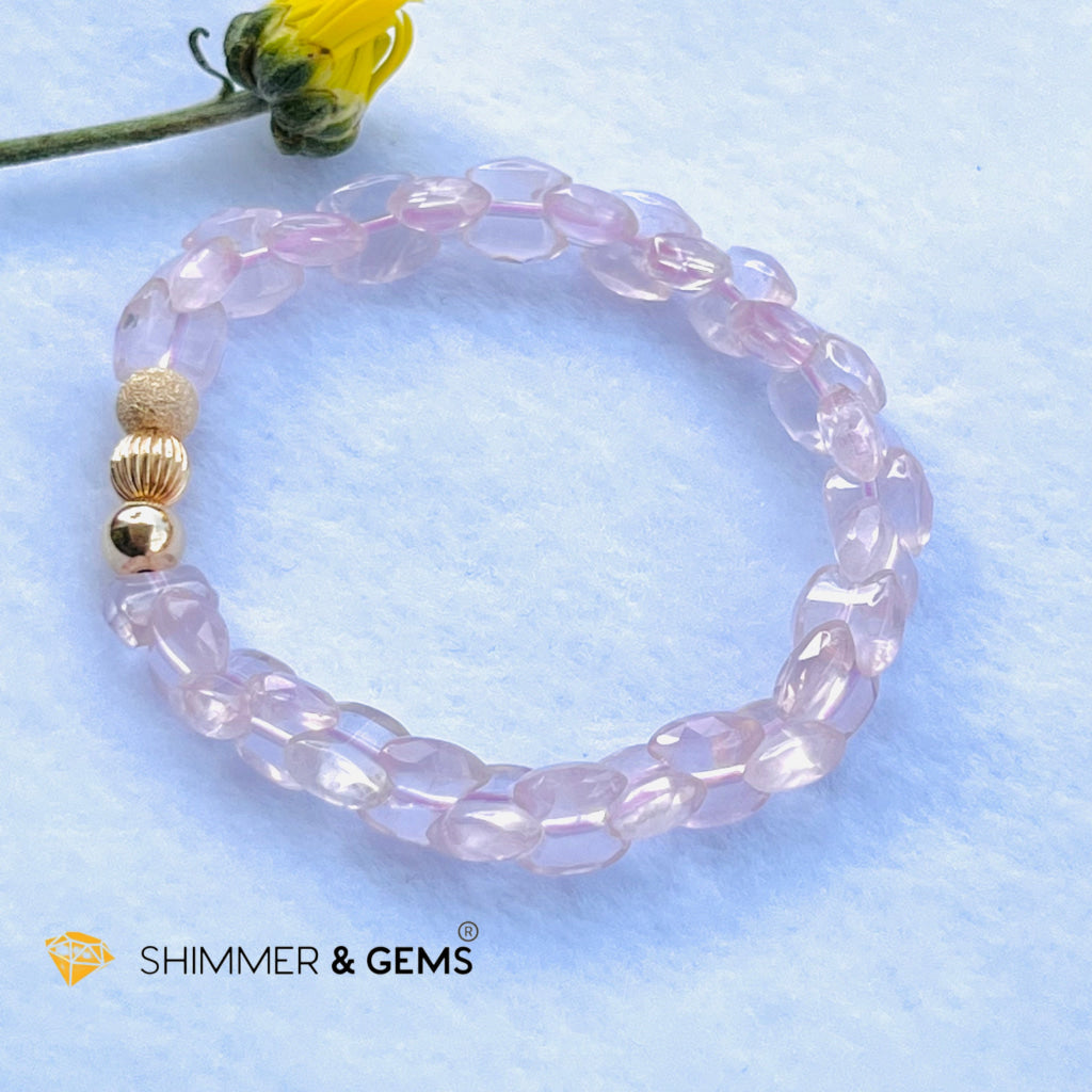 Soulmate Bracelet (Rose Quartz With 14J Gold Filled Beads) Bracelets