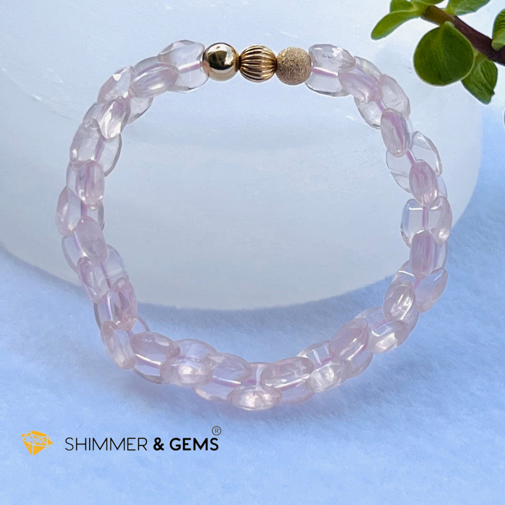 Soulmate Bracelet (Rose Quartz With 14J Gold Filled Beads) Bracelets