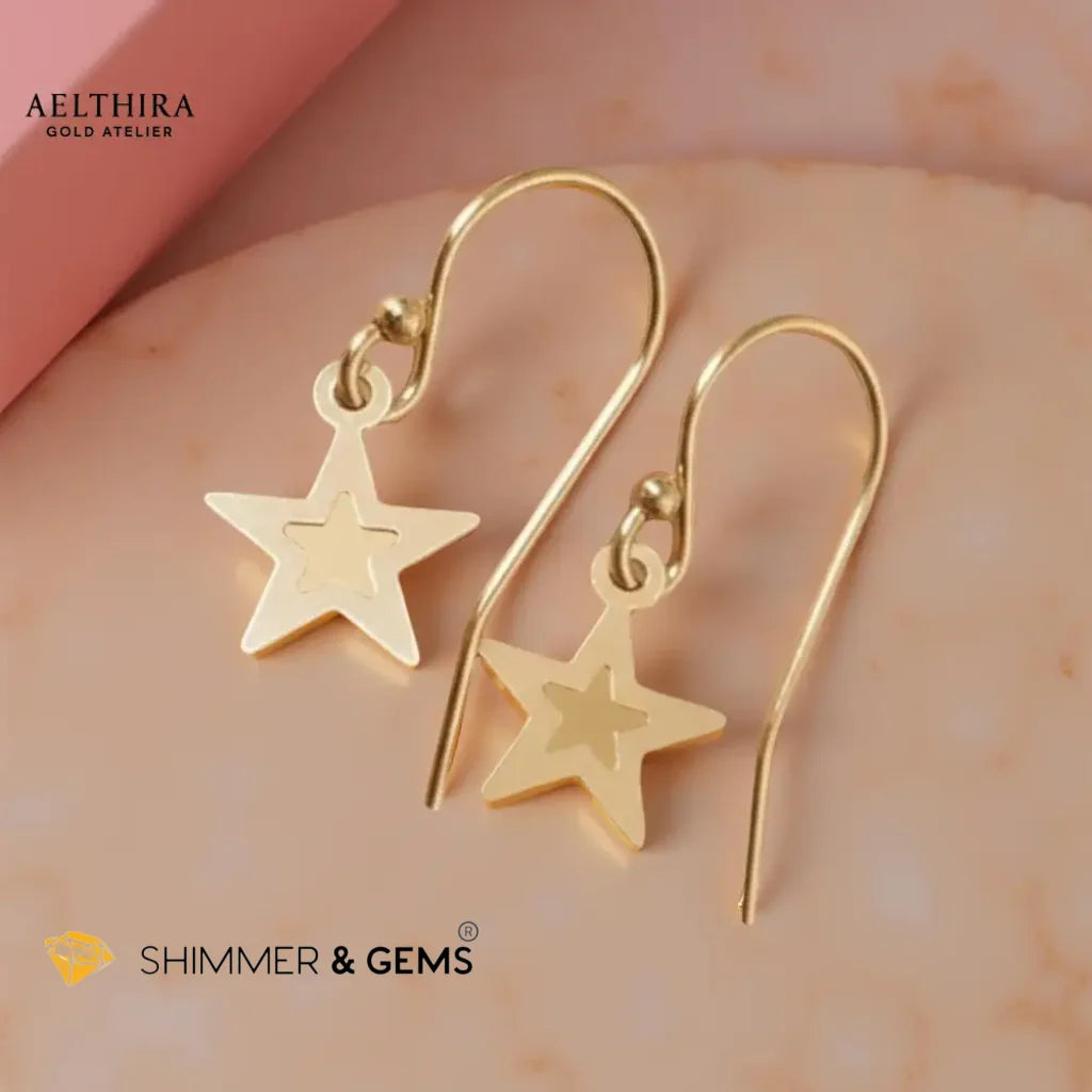 Star Ear Hooks 14K Gold Filled Earrings Per Pair Earrings