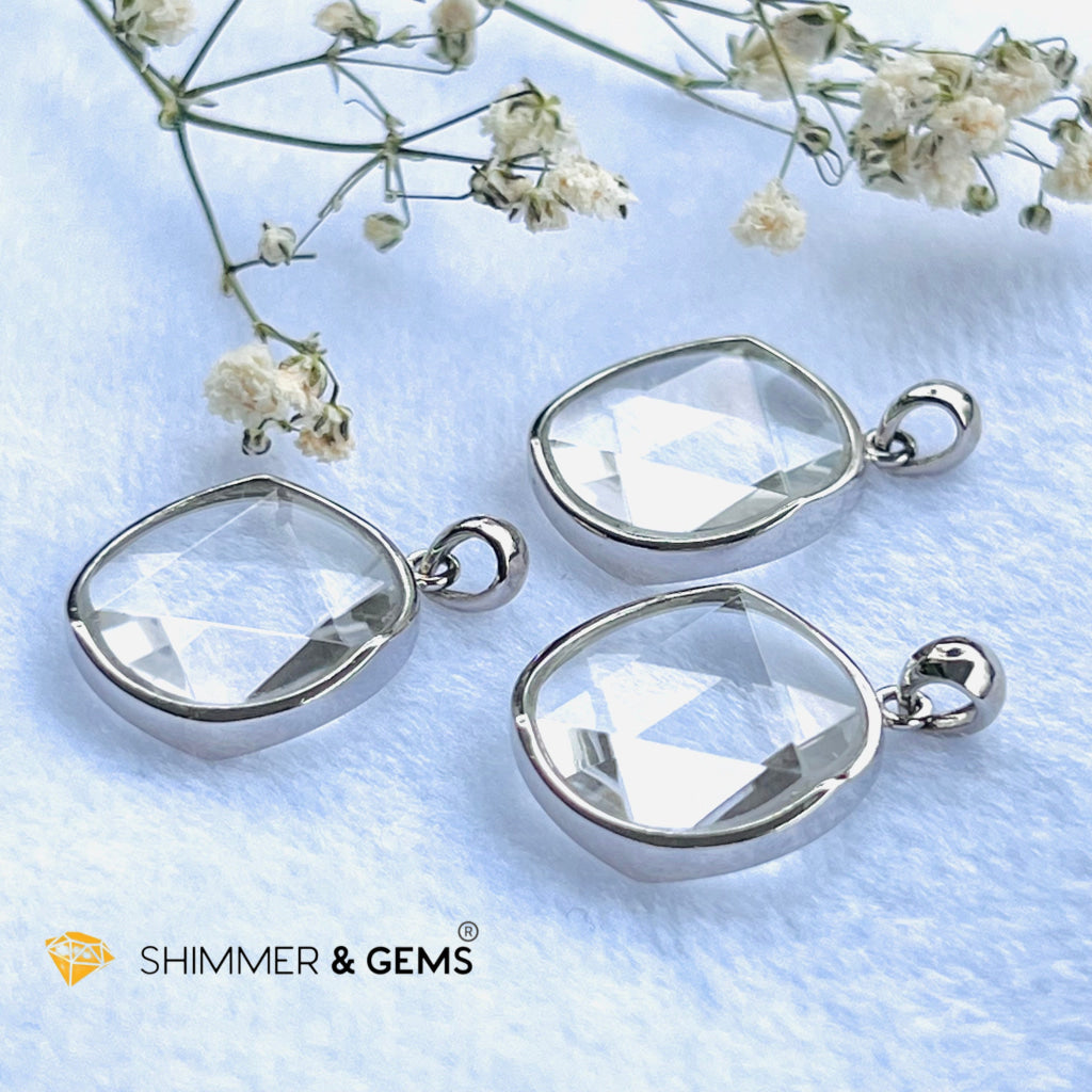 Star Of David Clear Quartz Pendants 925 Silver (Master Crystal) Charms &