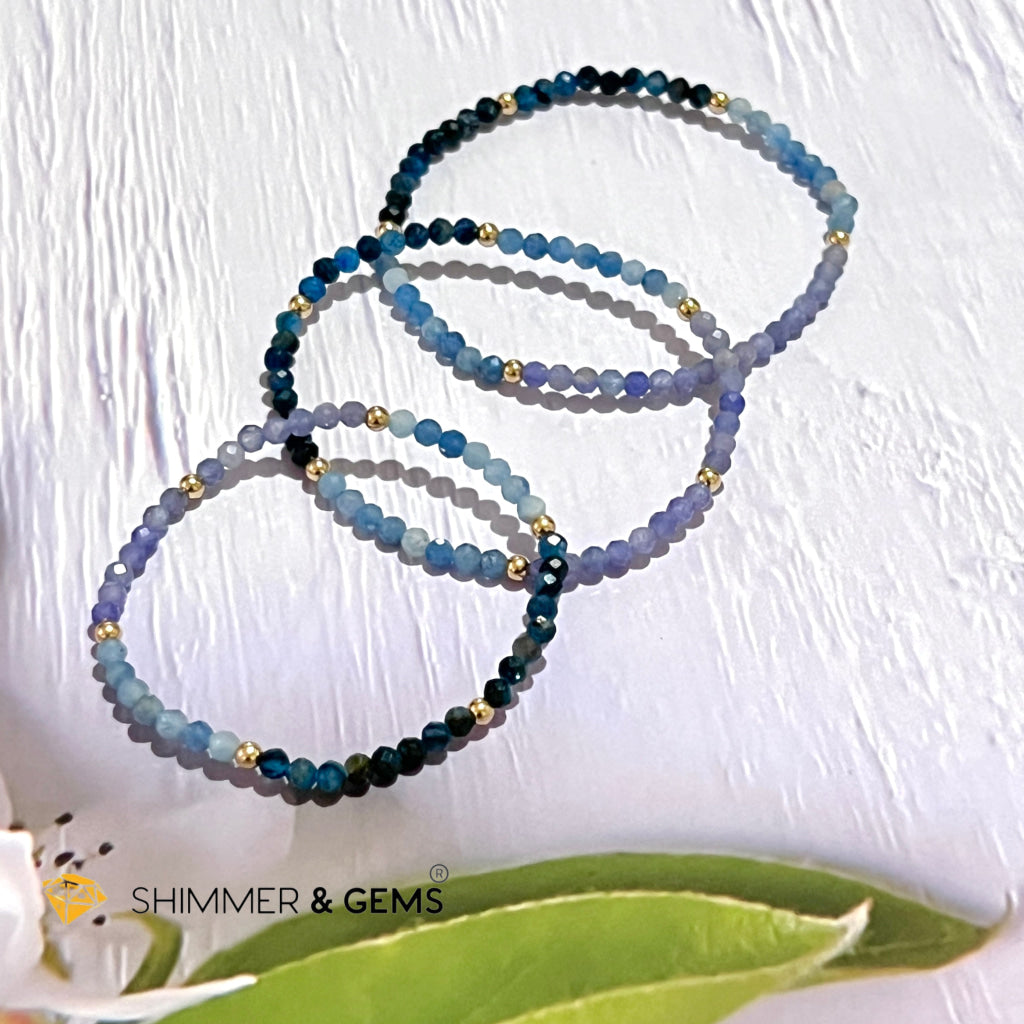 Stress Release Bracelet (Aquamarine Kyanite Tanzanite)4Mm