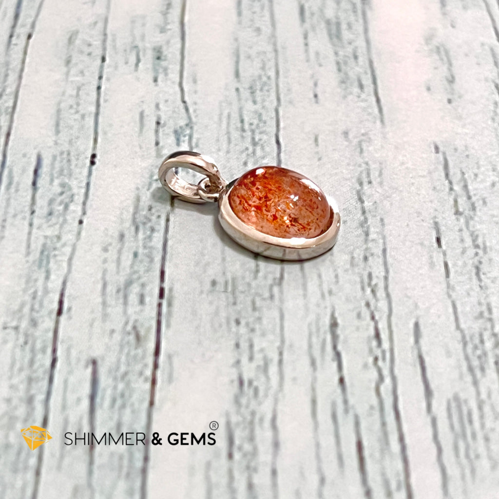 Sunstone Oval 925 Silver Pendant
