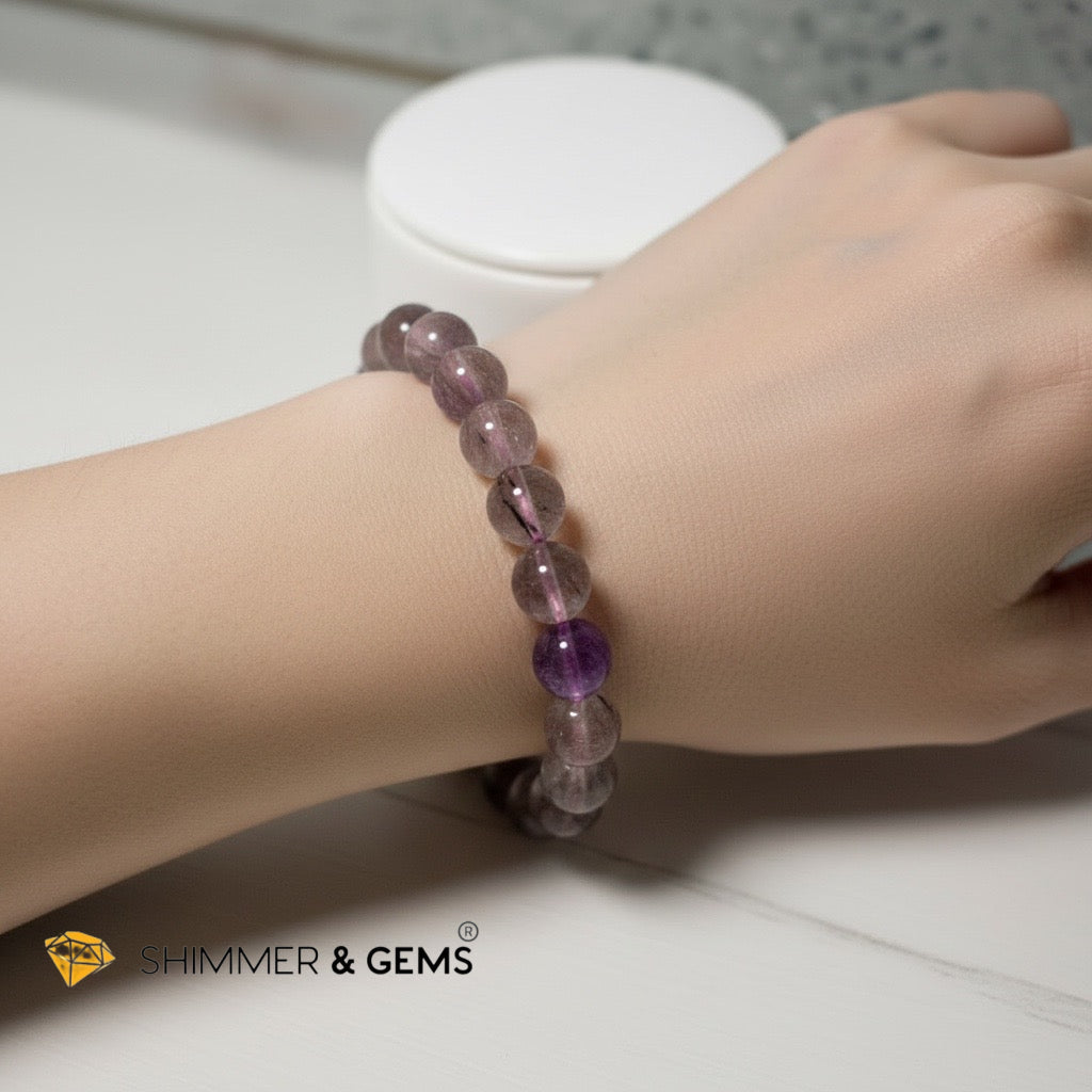 Super 7, 8mm Bracelet (Top Grade, AAAA) Good Health & Luck