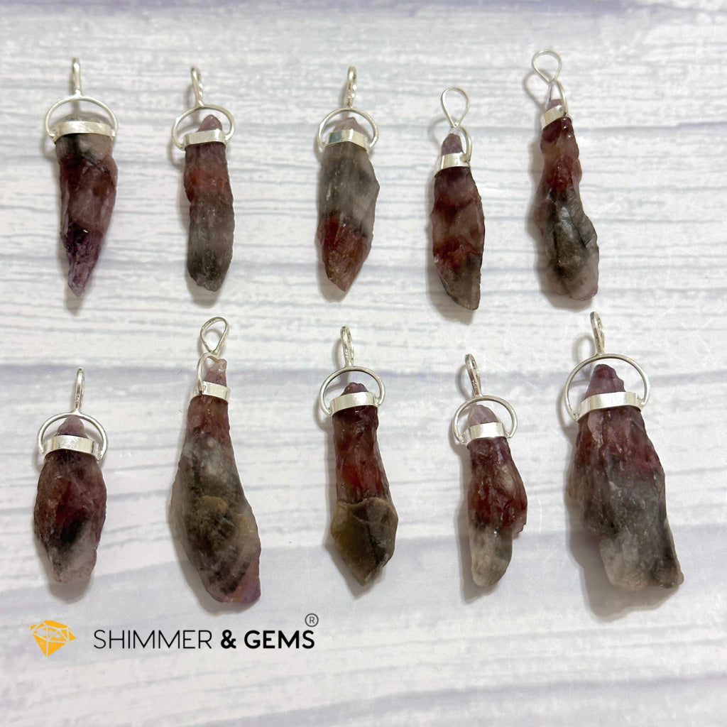 Super 7 Raw 925 Silver Pendant