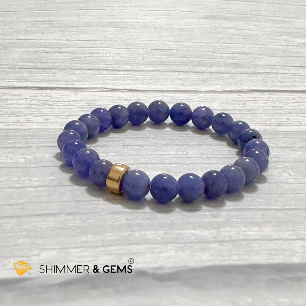 Tanzanite 8mm with 14k Gold-filled Bracelet (Tanzania)