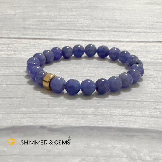 Tanzanite 8mm with 14k Gold-filled Bracelet (Tanzania)