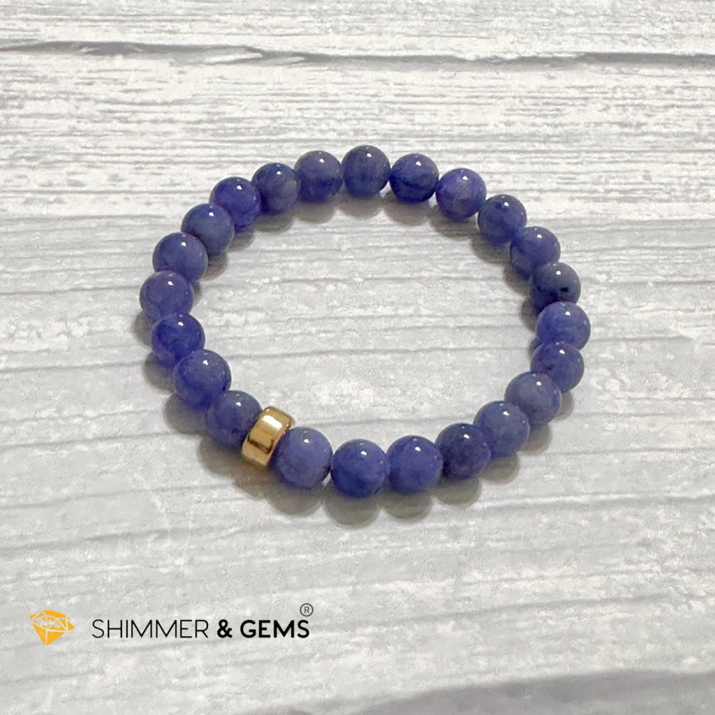 Tanzanite 8mm with 14k Gold-filled Bracelet (Tanzania)