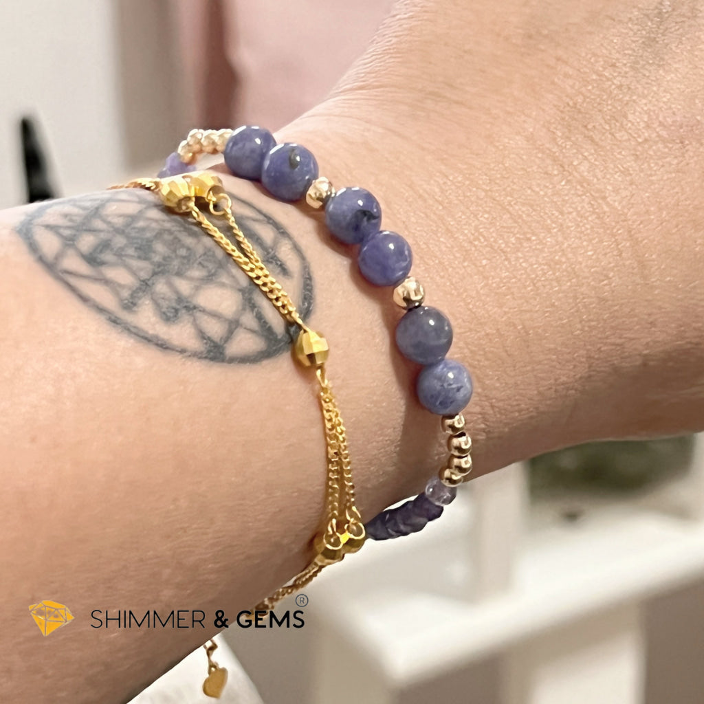 Tanzanite Bracelet With 14K Gold Filled Beads Bracelets