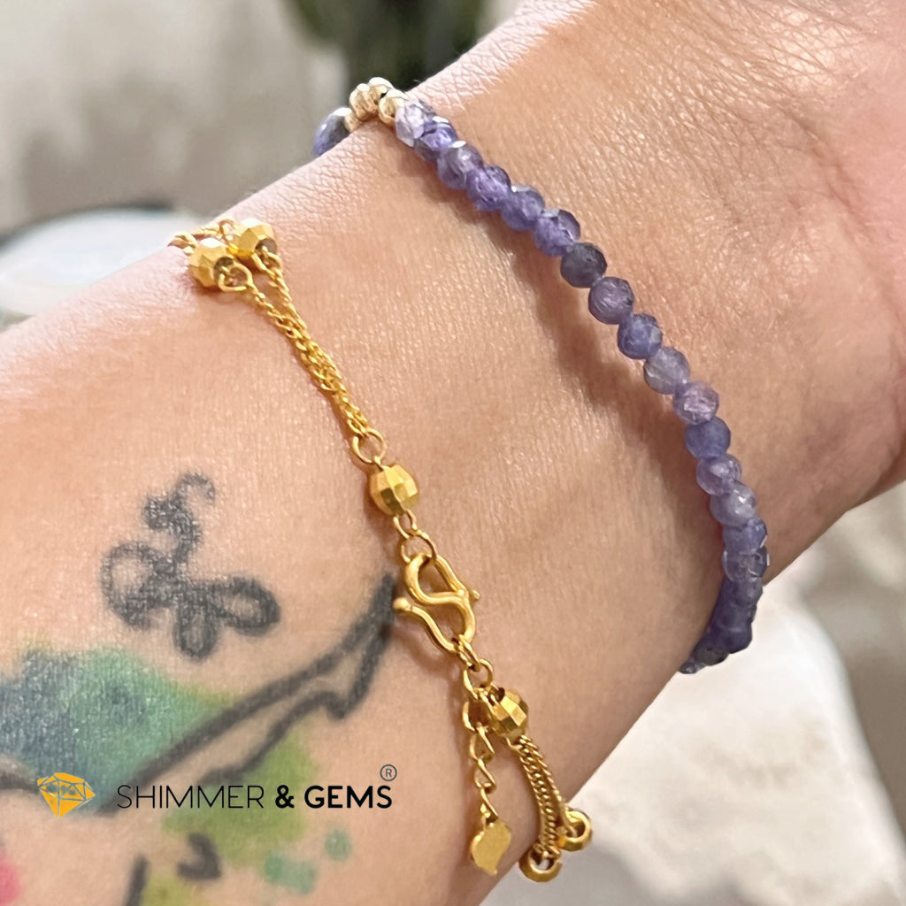 Tanzanite Bracelet With 14K Gold Filled Beads Bracelets