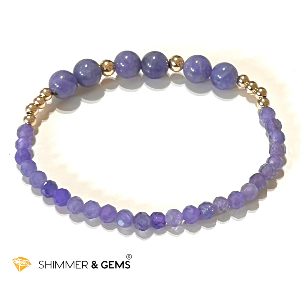 Tanzanite Bracelet With 14K Gold Filled Beads Bracelets