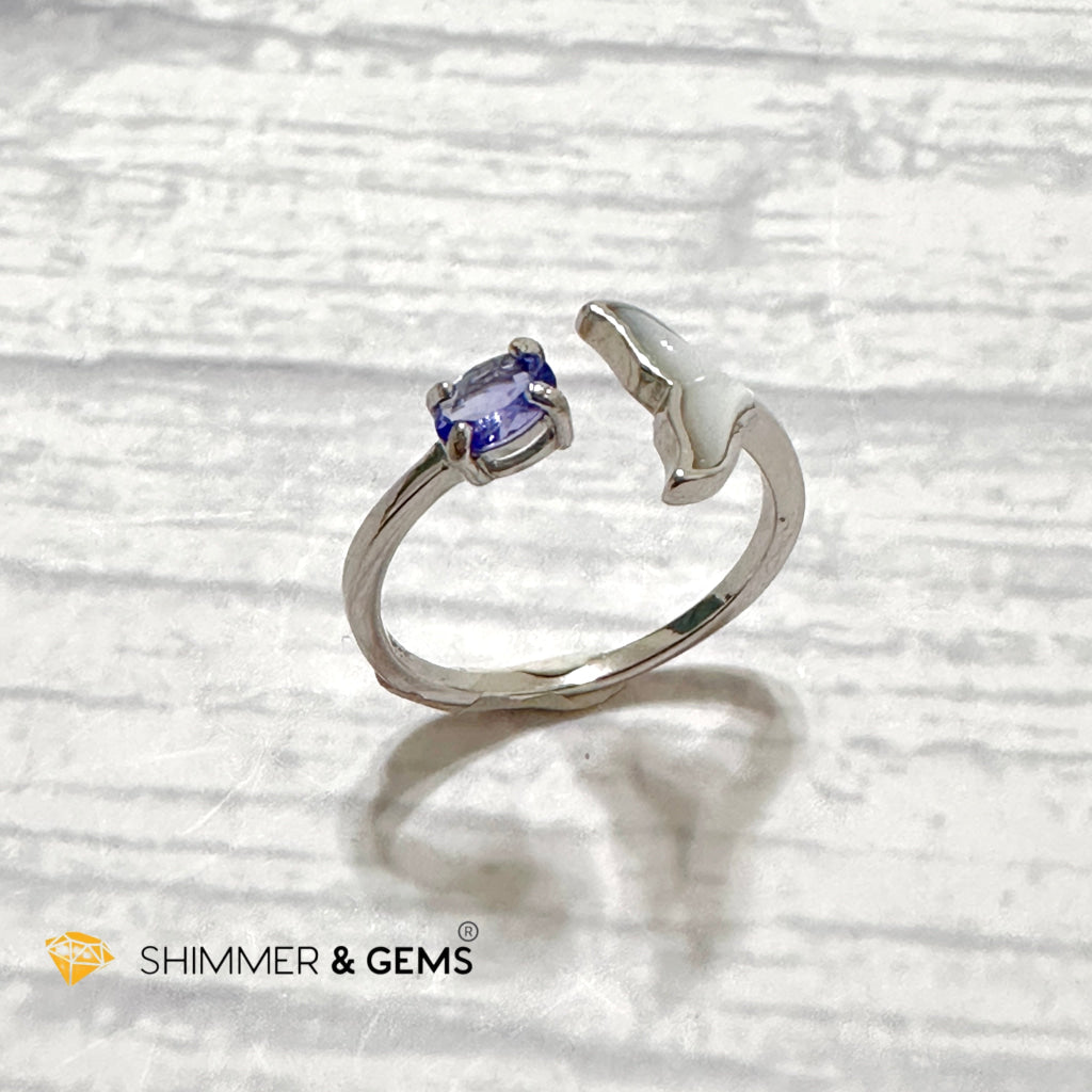 Tanzanite Mermaid Tail 925 Silver Ring