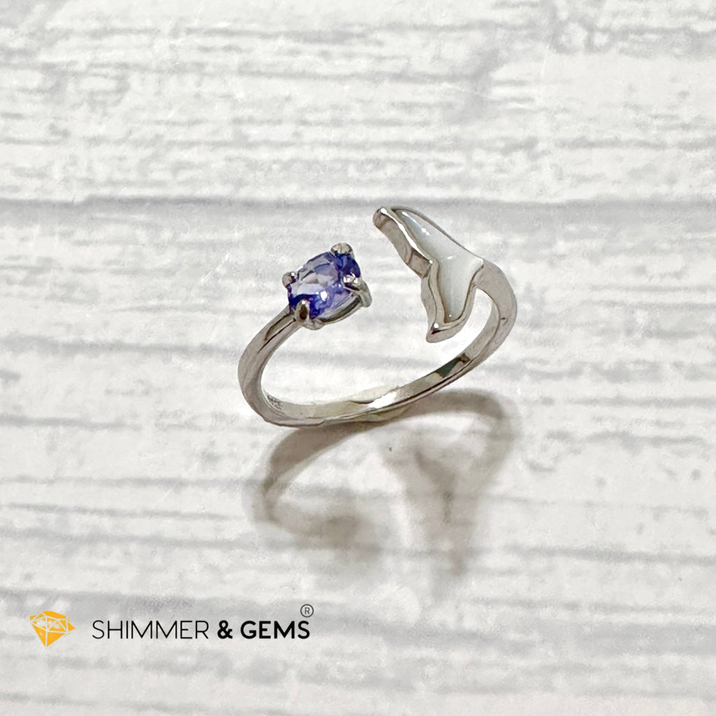 Tanzanite Mermaid Tail 925 Silver Ring