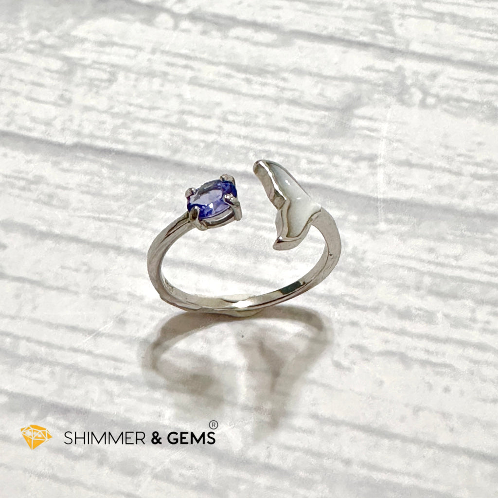 Tanzanite Mermaid Tail 925 Silver Ring