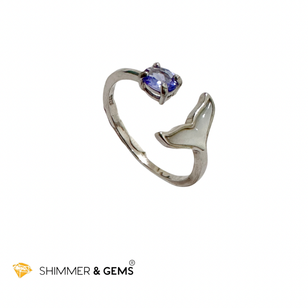 Tanzanite Mermaid Tail 925 Silver Ring