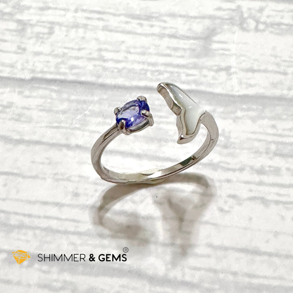 Tanzanite Mermaid Tail 925 Silver Ring