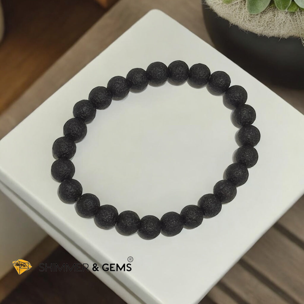 Thailand Black Meteorite 7mm Bracelet