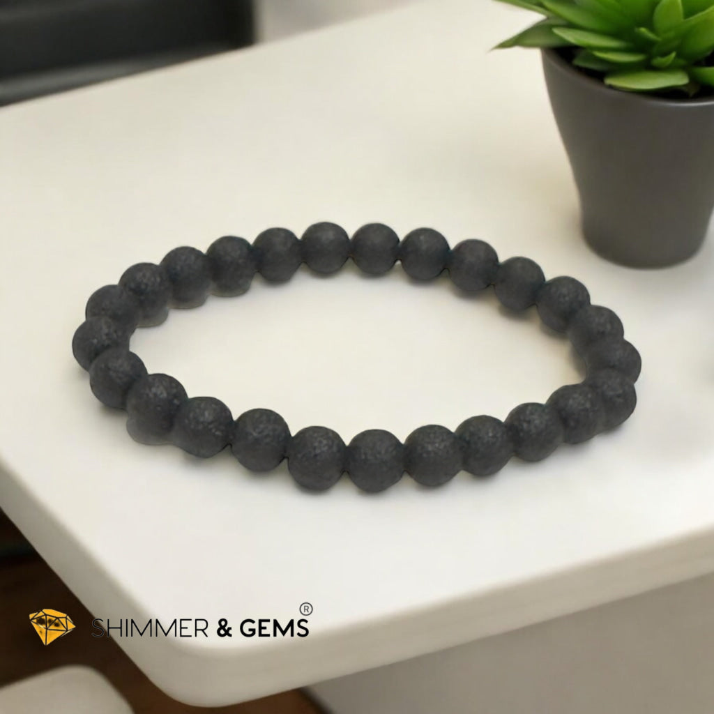 Thailand Black Meteorite 7mm Bracelet